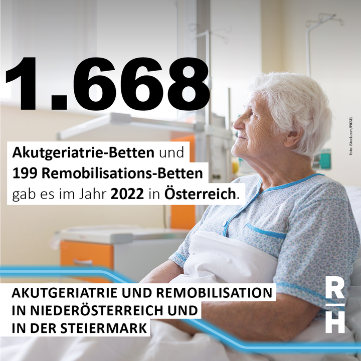 Ältere Dame im Krankenhausbett sitzend - Copyright: 